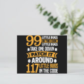 99 kleine buisjes in codepad Het 117 bugs-programm Aankondigingskaart (Staand voorkant)