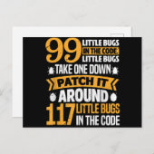 99 kleine buisjes in codepad Het 117 bugs-programm Feestdagenkaart (Voorkant / Achterkant)