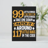 99 kleine buisjes in codepad Het 117 bugs-programm Informatiekaartje (Staand voorkant)