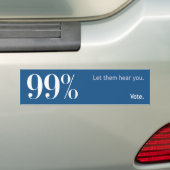99% - Laat ze je horen. STEMMING. Bumpersticker (Op auto)