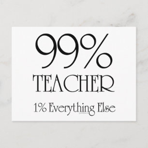 99% leraar briefkaart