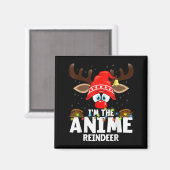 99 Matching Christmas Reindeer Anime - Uni-adults, Magneet (Voorkant / Achterkant)