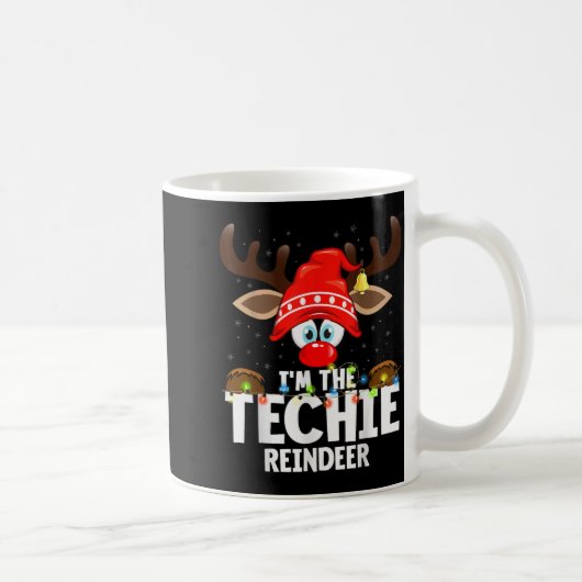 99 Matching Christmas Reindeer - I'm The Techie -  Koffiemok (Rechts)