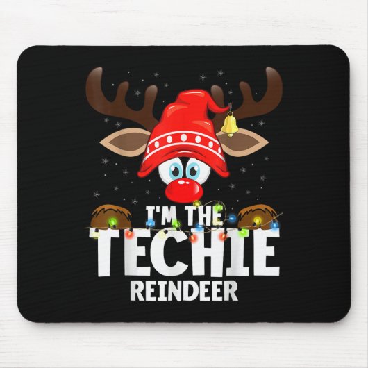 99 Matching Christmas Reindeer - I'm The Techie - Muismat (Voorkant)