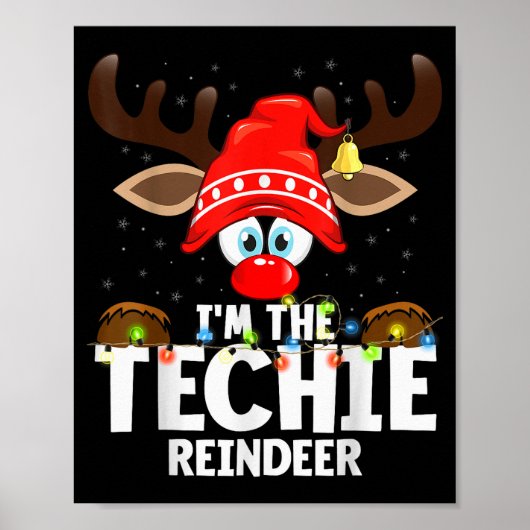 99 Matching Christmas Reindeer - I'm The Techie -  Poster (Voorkant)