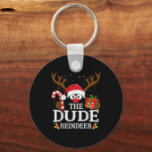 99 Matching Christmas Reindeer Squad Christmas Fam Sleutelhanger (Voorkant)