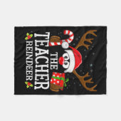 99 Matching Christmas Reindeer Squad Uni-adults Ch Fleece Deken (Voorkant (Horizontaal))