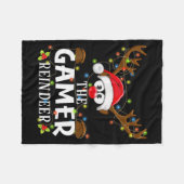99 Matching Christmas The Gamer Reindeer Pajama Fleece Deken (Voorkant (Horizontaal))