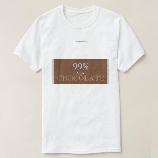 99 % MELKCHOCOLADE T-SHIRT (Design voorkant)