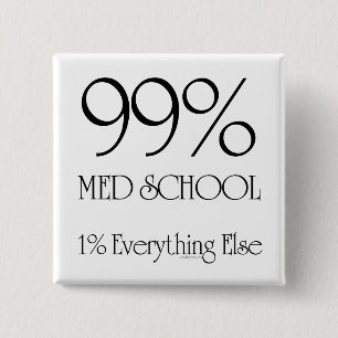 99% middelbare school vierkante button 5,1 cm