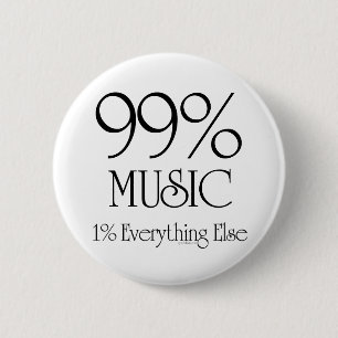 99% muziek ronde button 5,7 cm