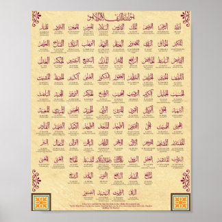 99 Naam van Allah Poster