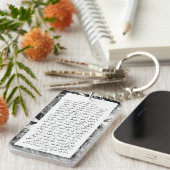 99 Namen van Allah Aangepaste Naam Diamant Textuur Sleutelhanger (Voorkant Rechts)