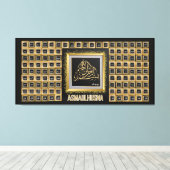 99 Namen van Allah - Asmaulhusna Canvas Afdruk (Insitu (Houten vloer))