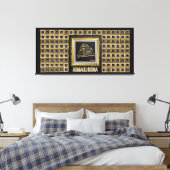 99 Namen van Allah - Asmaulhusna Canvas Afdruk (Insitu (Slaapkamer))