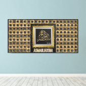 99 Namen van Allah - Asmaulhusna Canvas Afdruk (Insitu (Houten vloer))