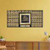 99 Namen van Allah - Asmaulhusna Canvas Afdruk (Insitu (Woonkamer))