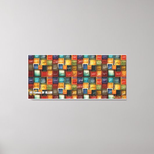 99 namen van Allah Canvas Afdruk (Voorkant)