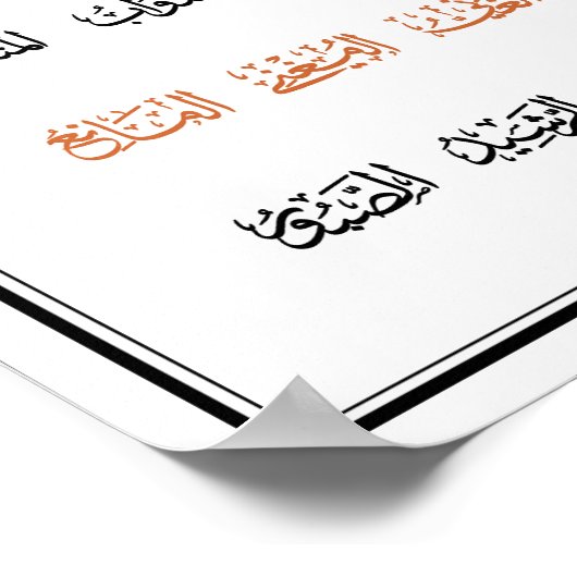 99 namen van Allah Poster (Hoek)