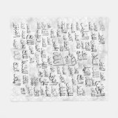 99 Namen van Allah Wall Art Blanket Fleece Deken (Voorkant (Horizontaal))