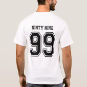 99 negenenennegentig variëteit num t-shirt (Achterkant)