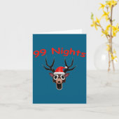99 Nights Christmas Deer Gamer Fan Merch  Kaart (Gele Bloem)