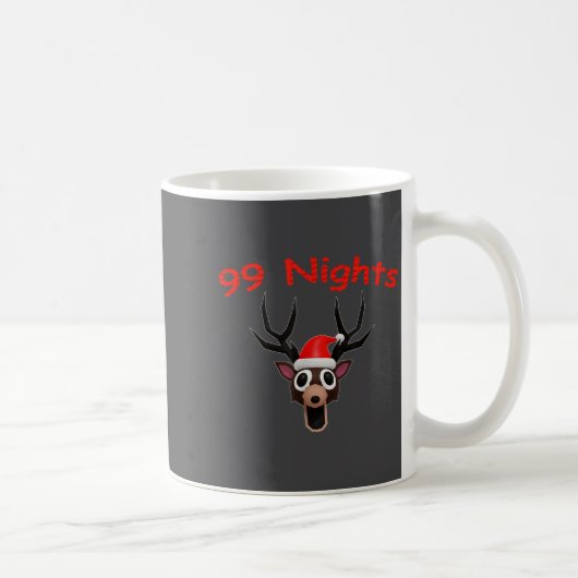 99 Nights Christmas Deer Gamer Fan Merch  Koffiemok (Rechts)
