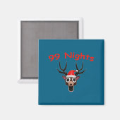 99 Nights Christmas Deer Gamer Fan Merch Magneet (Voorkant / Achterkant)