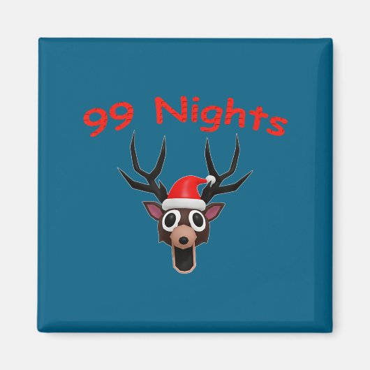 99 Nights Christmas Deer Gamer Fan Merch Magneet (Voorkant)