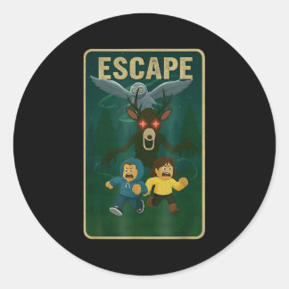 99 Nights Halloween Gamer Deer In The Forest Funny Ronde Sticker