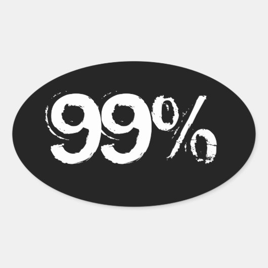 99% OVALE STICKER (Voorkant)