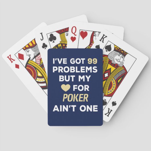 99 Problemen Liefde Gepersonaliseerde Naam Pokerkaarten (Achterkant)