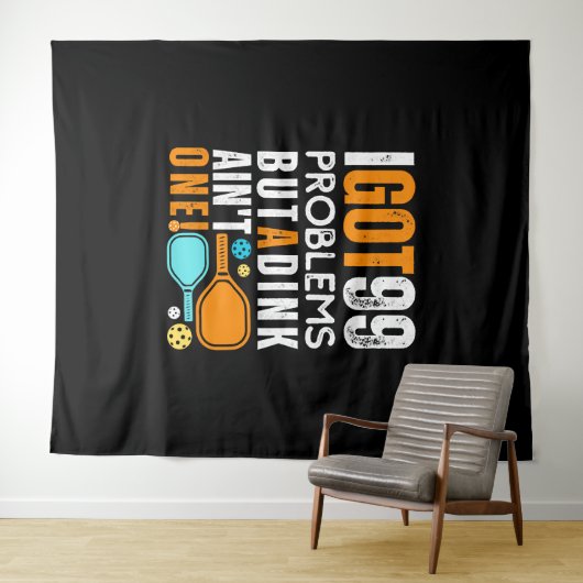 99 Problemen, maar een drankje is er geen Wandkleed (In Situ (horizontaal))