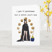 99 problemen, maar een heks is niet één Halloween- Kaart (Gele Bloem)