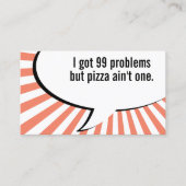 99 problemen, maar pizza aint one visitekaartje (Voorkant)