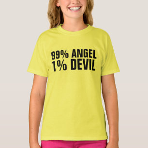 99 PROCENT ANGEL 1% DEVIL kinder meisjes T-shirts