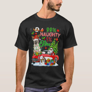 99 procent stout 1 aardig rendier kat met Kerstman T-shirt