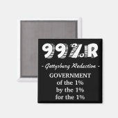 99%r Gettysburg Adres regering van 1% Magneet (Voorkant / Achterkant)