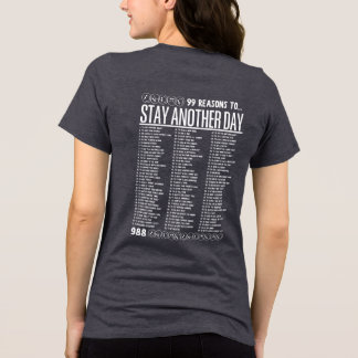 99 Redenen om nog een dag te blijven - Geestelijke Tri-Blend Shirt