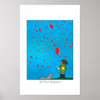 99 Rode ballonnen Poster