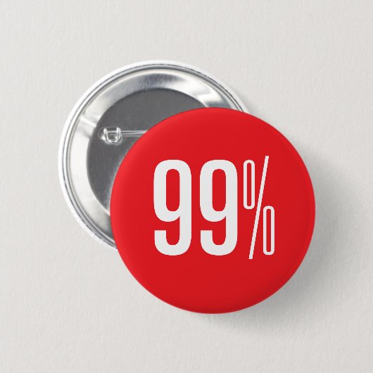 99% rode Button (Voorkant /achterkant)