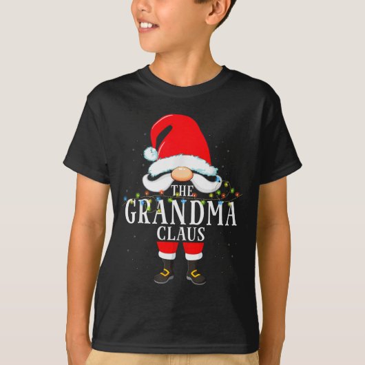 99 Santa Claus Matching Family Pajama Grandma Clau T-shirt (Voorkant)