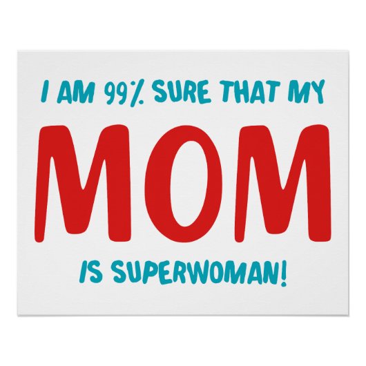 99% Superwoman Perfect Poster (Voorkant)