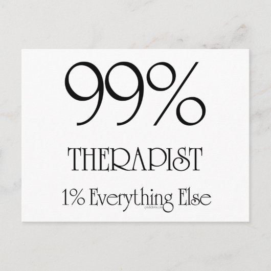 99% Therapist Briefkaart (Voorkant)