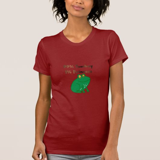 99% Tomboy 1% Prinses T-shirt (Voorkant)