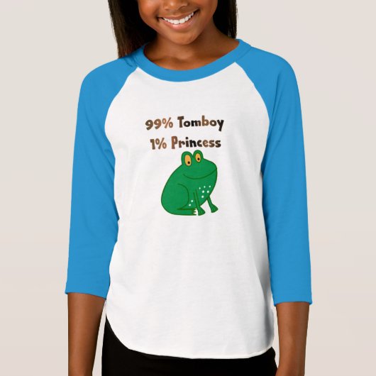 99% Tomboy 1% Prinses T-shirt (Voorkant)