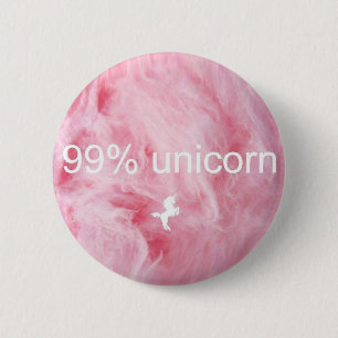 99% Unicorn Button! Ronde Button 5,7 Cm