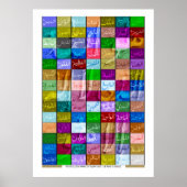 99 Voortreffelijke namen van ALLAH (God) Asmaa-ul  Poster (Voorkant)