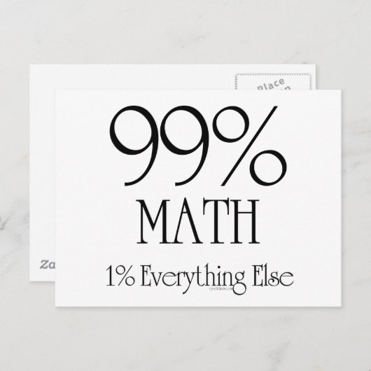 99% Wiskunde Briefkaart (Voorkant / Achterkant)