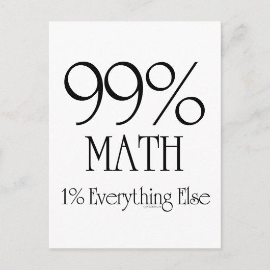 99% Wiskunde Briefkaart (Voorkant)